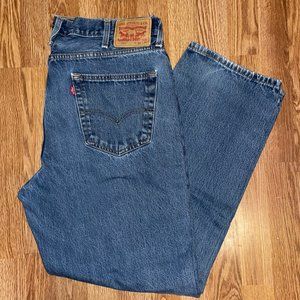 LEVI'S 550 Relaxed Fit 38x32 Light Stonewash 100% Cotton Jeans